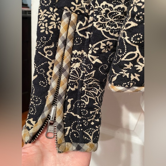 Isabel Marant Black and Cream Floral quillted jacket - Picture 3 of 6